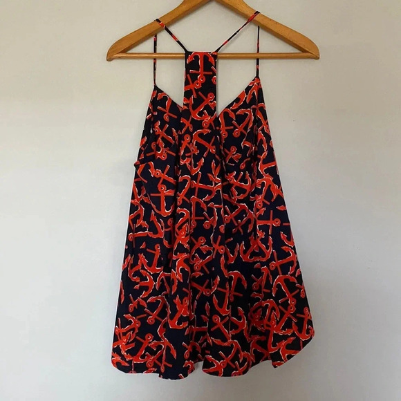 Love Audrey Anchor Racerback Tank Top Size Medium - Picture 4 of 5